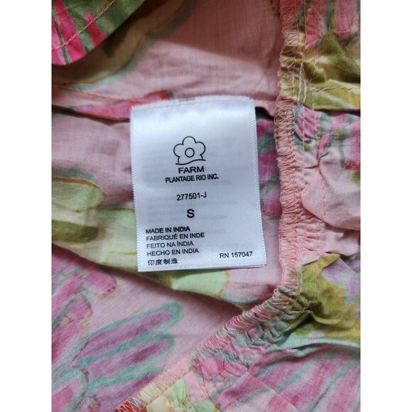 NWT Farm Rio x Anthropologie Smocked Cover-Up Midi Dress Size S #NC414 - Picture 9 of 10